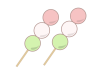 三色団子のイラスト　線あり