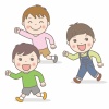 子供イラスト★走る男の子たち★