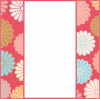 菊の花のフレーム─ピンク、正方形