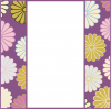 菊の花のフレーム─紫、正方形