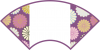 菊の花のフレーム─紫、扇