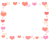 かわいいハートフレーム枠　透過png