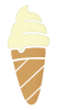 ソフトクリームのイラスト（バニラ）