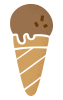 アイスクリームのイラスト（チョコ）