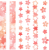 水彩の桜の飾り罫─縦