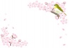 桜とメジロのフレーム