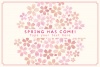 水彩タッチの桜模様のカード