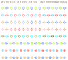 水彩タッチのライン素材