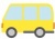 自動車08_12（ワゴン車・バン・黄色）