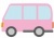 自動車08_13（ワゴン車・バン・ピンク）