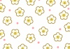 梅の花柄背景　白