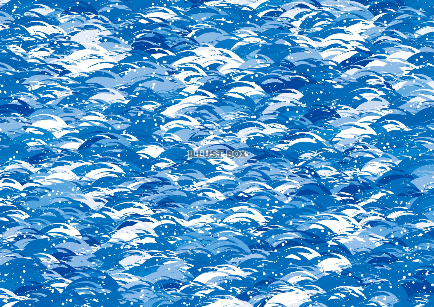 無料イラスト 青い海の波のイメージ 壁紙 背景