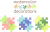 水彩のジグソーパズルのピース