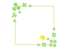 かわいいクローバーフレーム　正方形