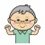 男性30_03_02（老人・ガッツポーズ・上半身）
