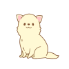 チワワさん　クリーム（毛先が長め）