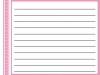 罫線付きノートの枠フレーム・ピンク