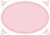 四隅りぼん楕円の枠フレーム・ピンク
