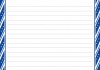 罫線付き　便せん風　斜線の枠フレーム・青