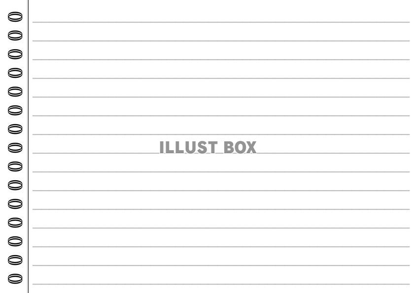 無料イラスト 罫線付き ノートの枠フレーム 横