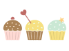 カップケーキのイラスト　線なし