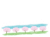 桜咲く丘のフレーム (桜5本)