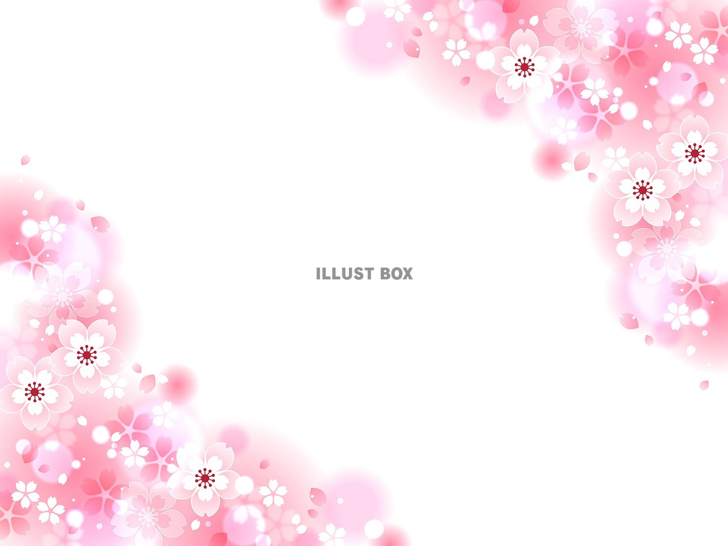 桜の花のフレーム背景