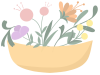 花かごのイラスト