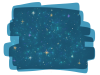 手書き風の可愛い絵本の様な星空背景（透過PNG）