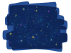 手書き風の可愛い絵本の様な星空背景（透過PNG）
