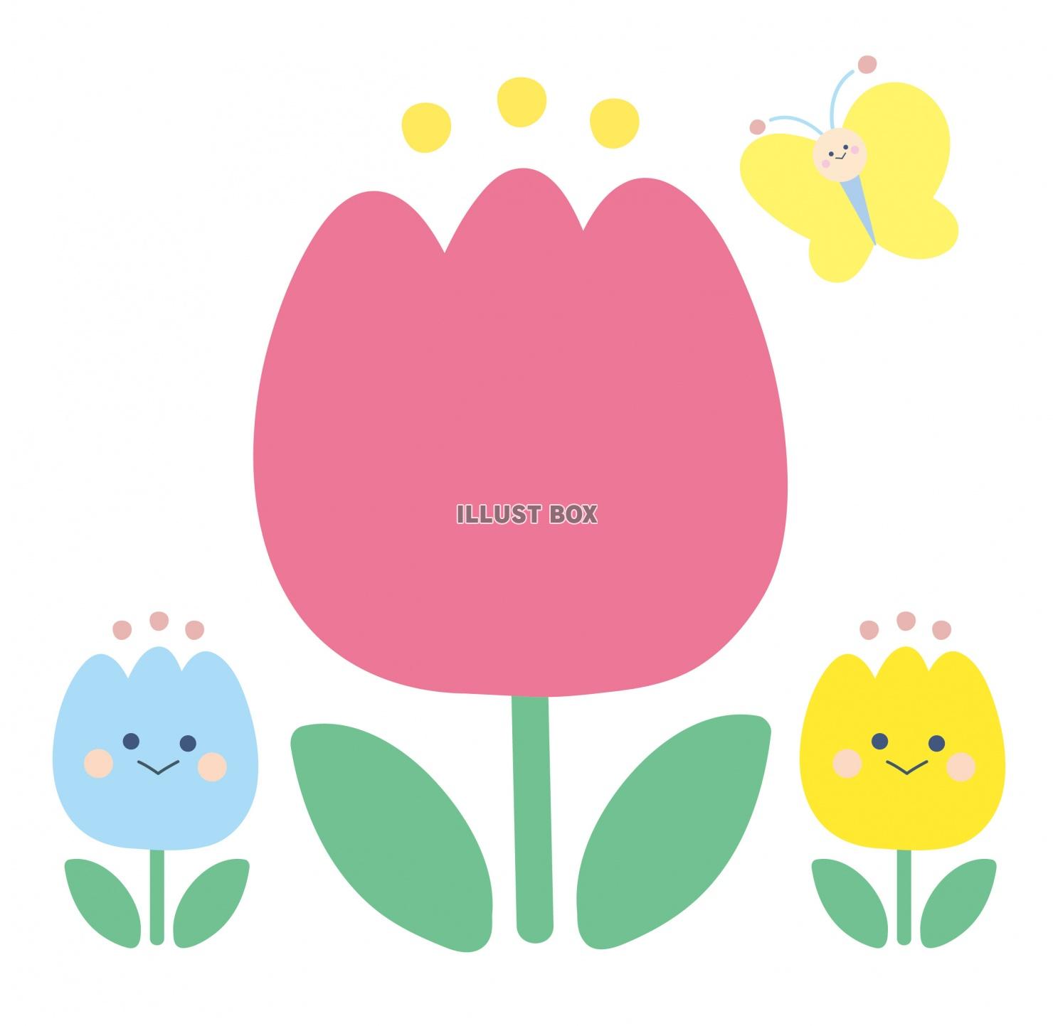 チューリップの花 イラスト無料