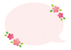 桜 吹き出し 薄ピンクベタ