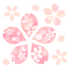 さくらの花と花びら　透過png