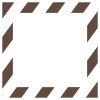 斜線柄フレーム〈茶色〉正方形