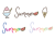 Summerの手書き文字と、夏のかわいいアイテム
