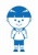 男の子25_04（ランドセル・リュックサックを背負った男の子・単色・青）