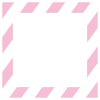 斜線柄フレーム〈ピンク１〉正方形