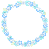 サークル花輪フレーム：ブルー