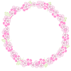 サークル花輪フレーム：ピンク