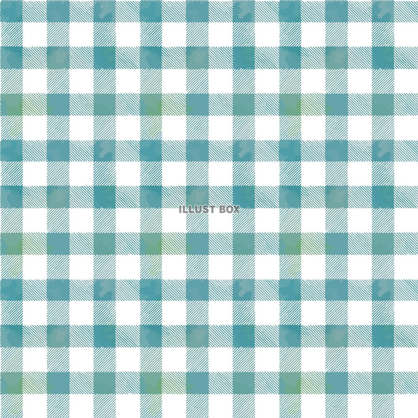 水彩タッチのチェック背景素材
