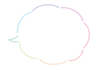 パステルカラーのふきだし
