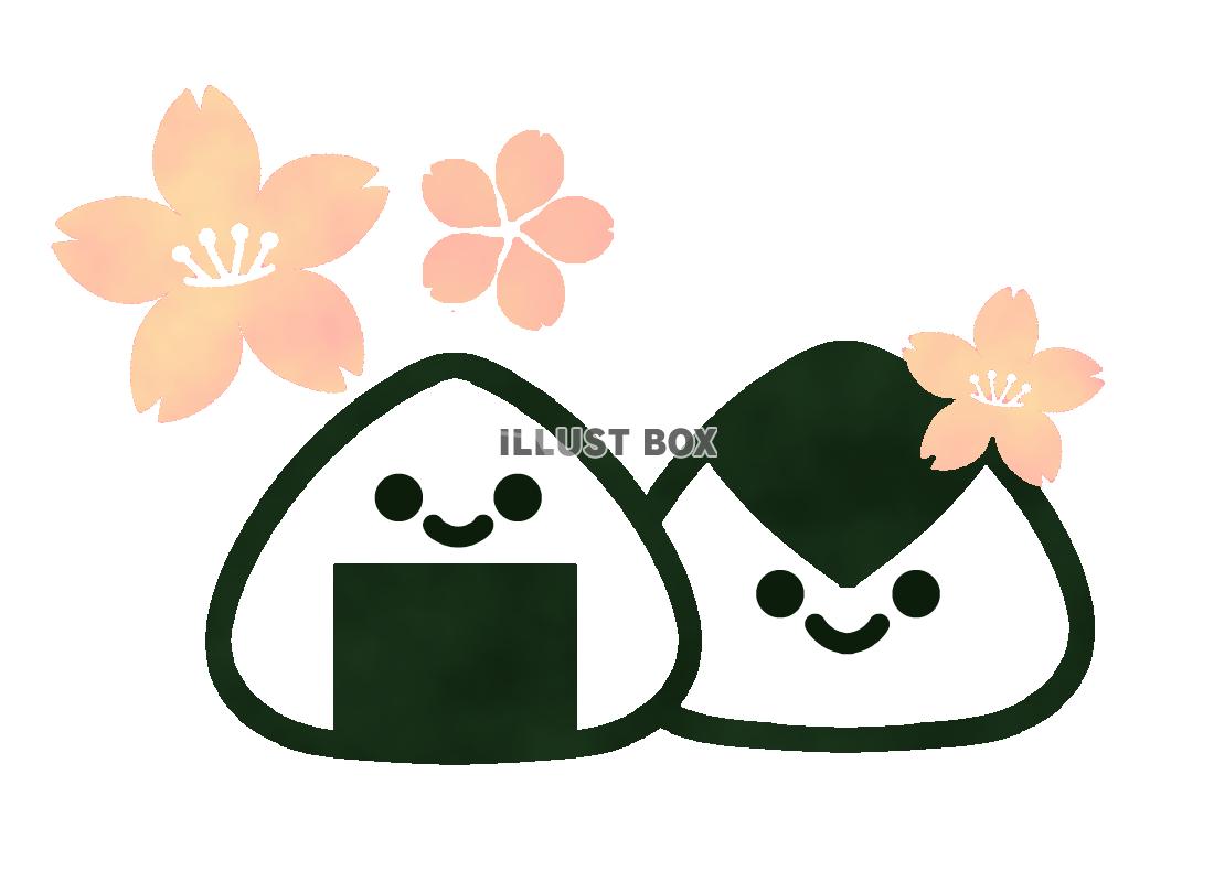 おむすびと桜　透過png