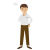 悩む男性（全身）