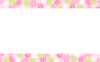 上下帯花フレーム：ピンク