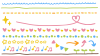 パステルカラーのライン素材