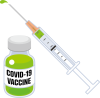新型コロナワクチンと注射器のイメージ