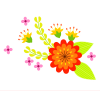 シンプルな花と植物