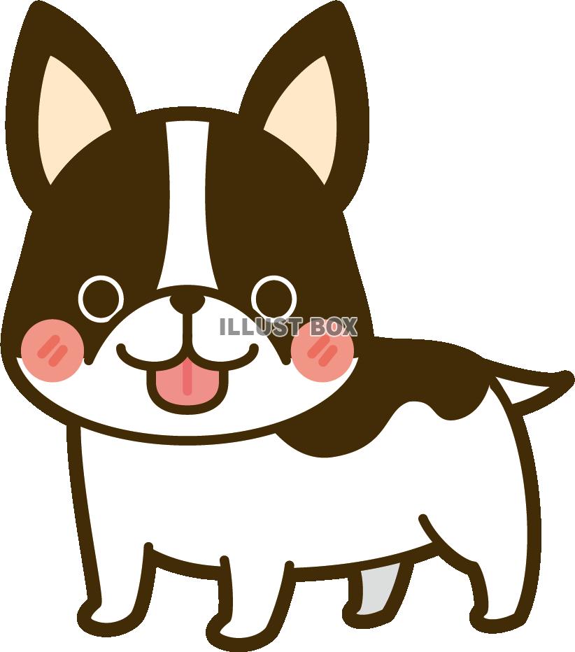 無料イラスト 犬 フレンチブルドッグ