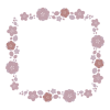 春の桜のフレーム素材(四角)★透過PNG