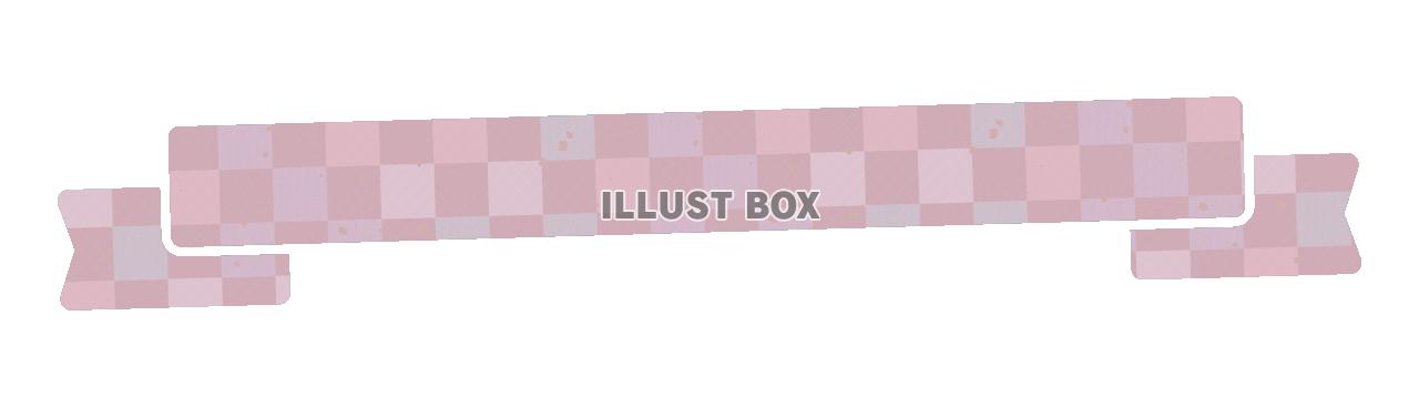 ほんのり和風のリボン素材・ピンク★透過PNG